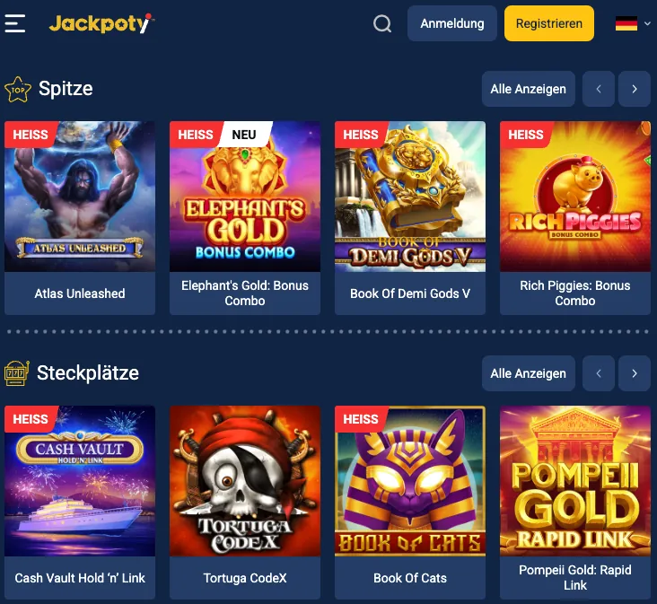 Jackpoty Spiele